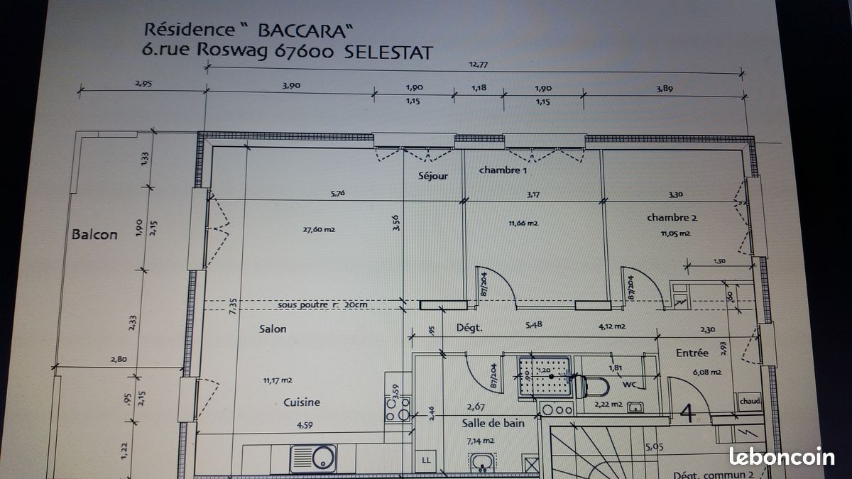 Appartement 3 pièces 81 m² · à Sélestat · 81 m² · 976 €