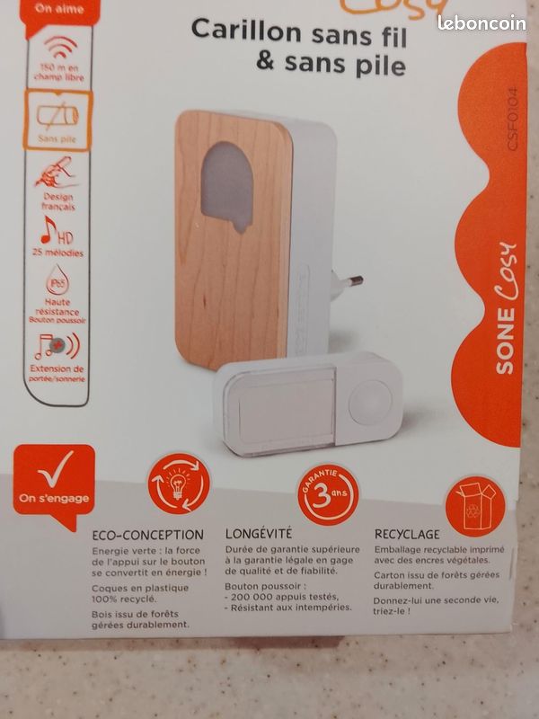 Sonnette - carillon,sonnette sans fil M523,étanche,bouton tactile,32