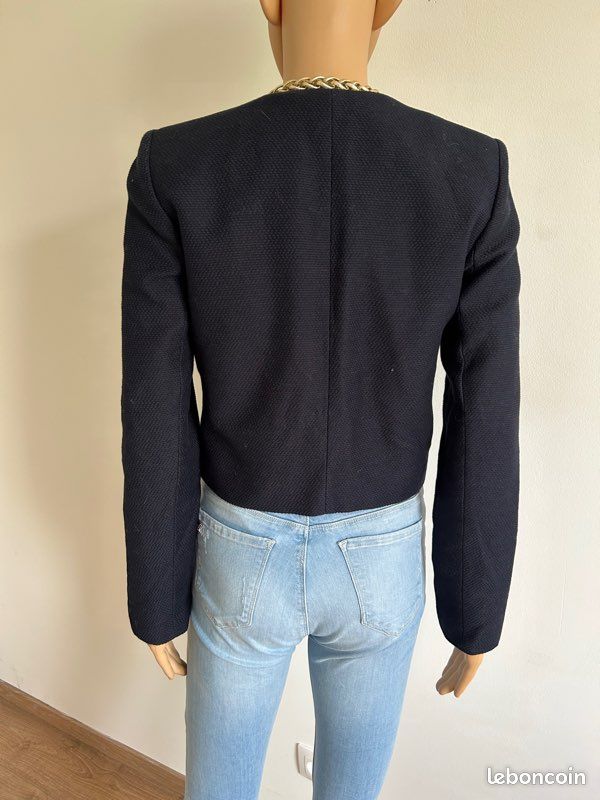Blazer court bleu marine Naf Naf taille 40 jamais porté (image 5)