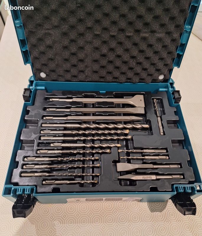 Coffret MAKPAC de 12 forets + 5 burins SDS Plus MAKITA (image 1)