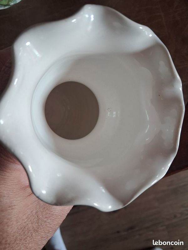 Vase vintage en céramique peint à la main – Déco Chalet / Montagne – Très bon état (image 5)