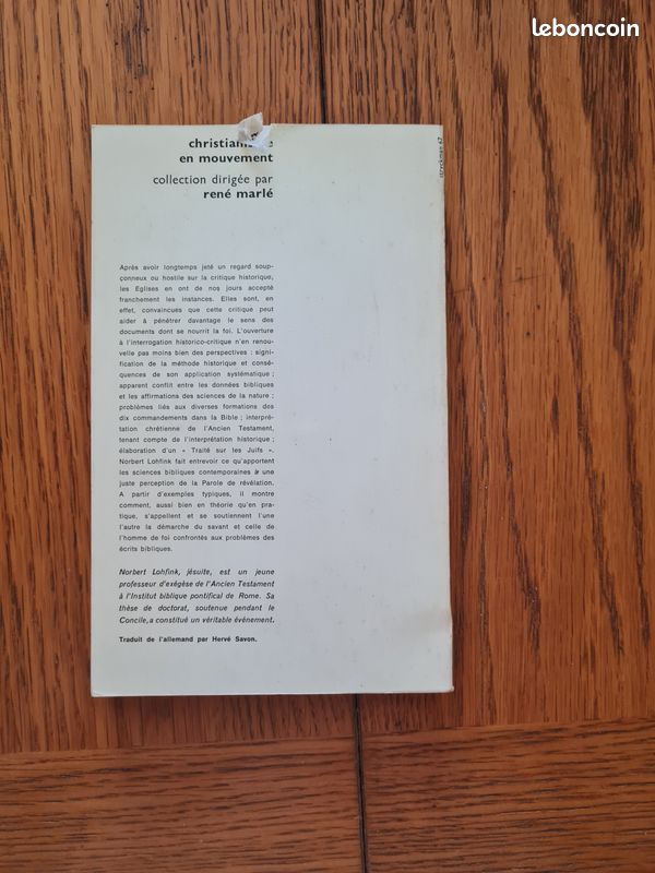 Sciences bibliques en marche. Un exégète fait le point lohfink Norbert (image 3)
