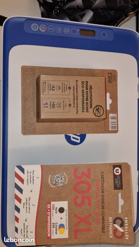 Cartouches Encre HP 305XL Noir/C - Compatible - Fabriqué En France - QUALITONER