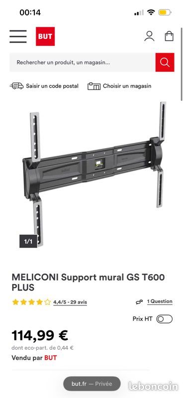 Support tv mural (image 1)