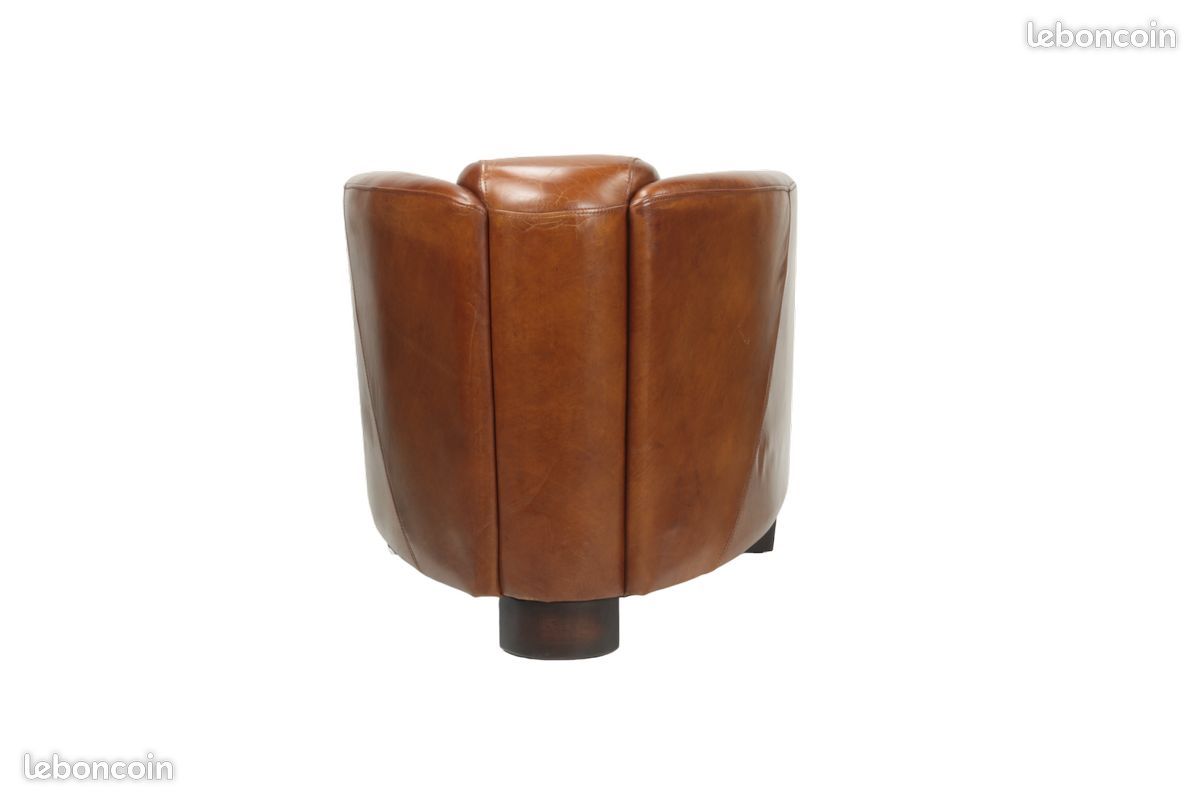 Fauteuil aviateur en cuir - Livraison Offerte (image 3)