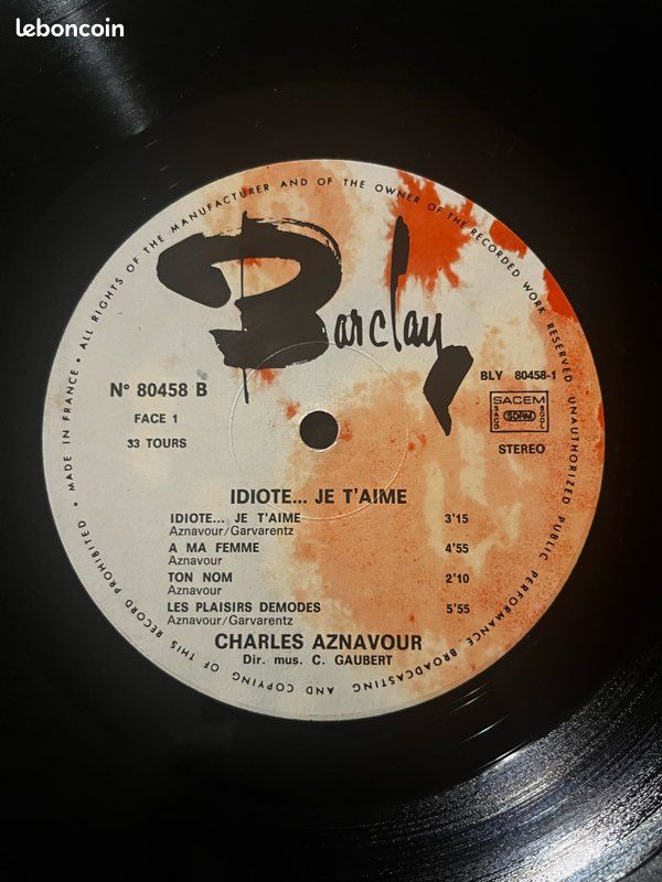 Charles Aznavour Album Idiote je t’aime (image 4)