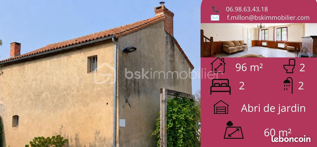 Maison 3 pièces 96 m² · à Argentonnay · 96 m² · 66 667 €