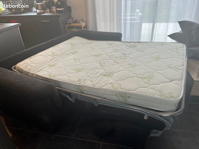 Canapé convertible cuir center (image 5)