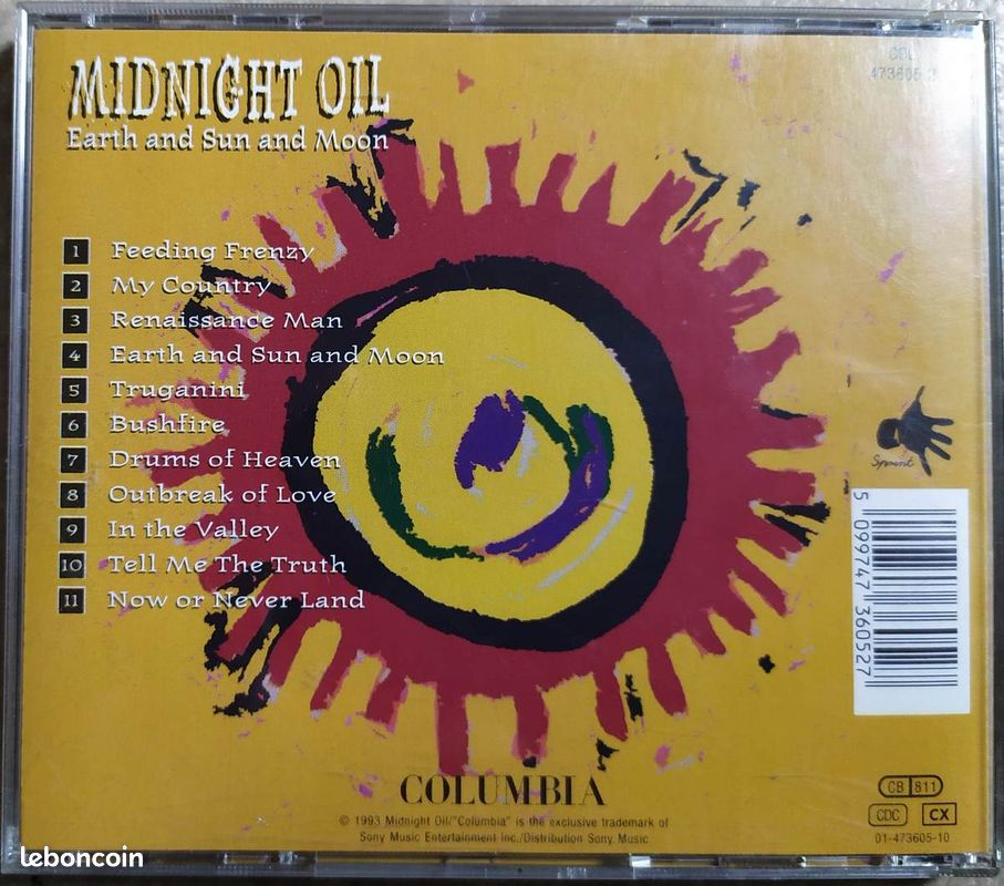 Midnight Oil - Earth and Sun and Moon CD (image 2)