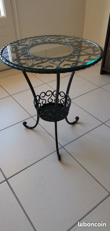 Petite table basse en fer forgé (image 7)