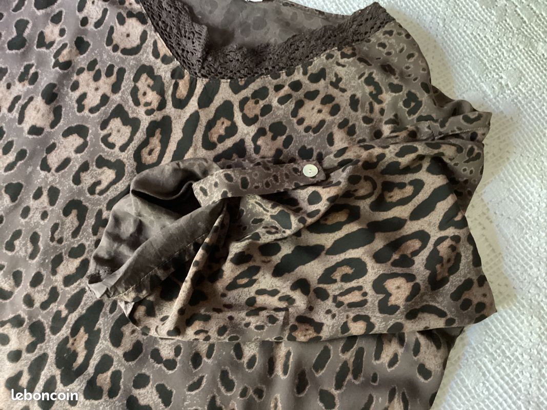 Blouse manches 3/4 imprimé Léopard (image 6)