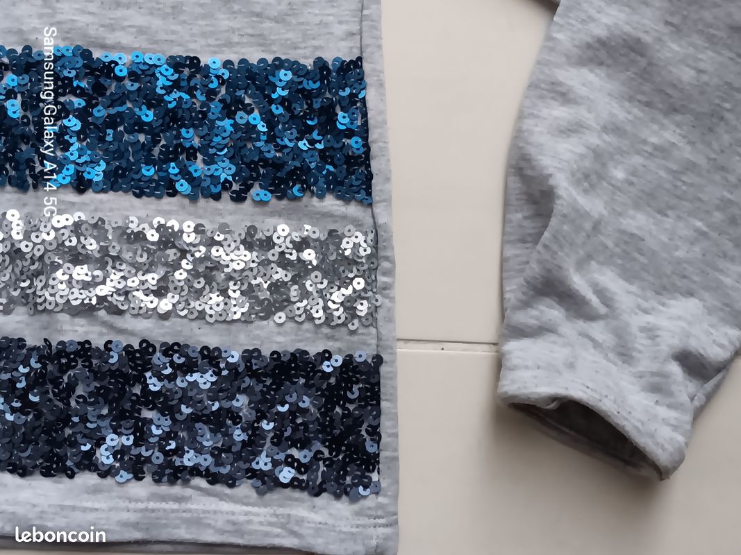 Pull Femme Gris à Paillettes Stradivarius, Taille S - Occasion Très Bon état