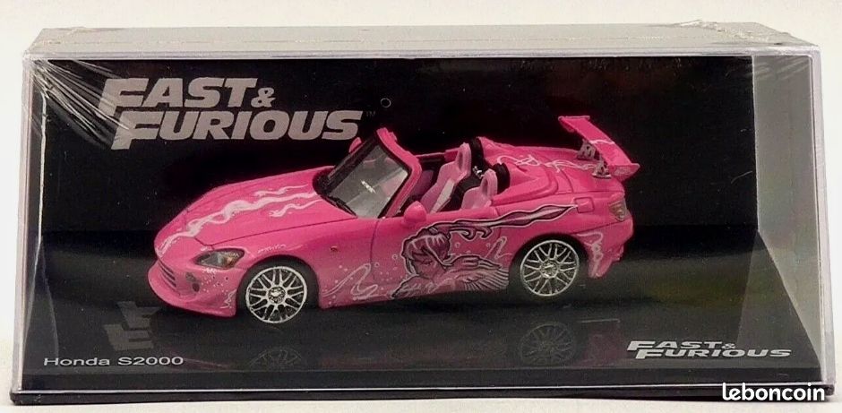 Honda S2000 Fast & Furious - Miniature 1/43 - Noire - Altaya - Zamak - Neuf