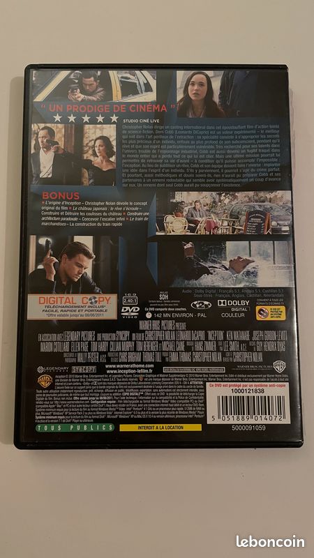 DVD - Film Inception - Christopher Nolan (image 2)