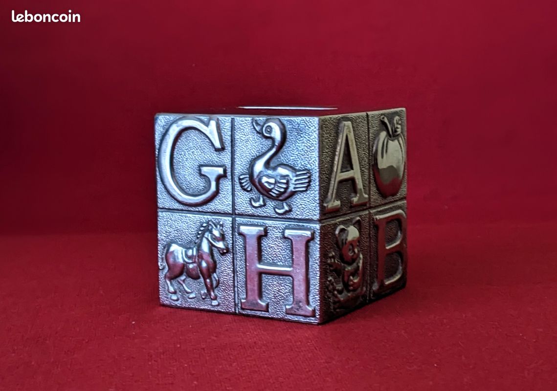 Tirelire cube ABC - D'Or et d'Argent