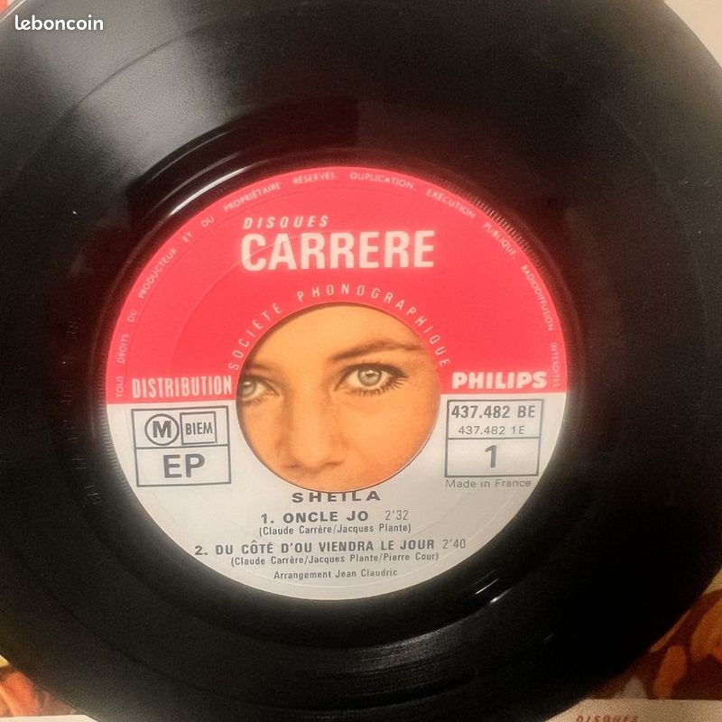 Sheila - Oncle Jo - Vinyl 45 t (image 3)