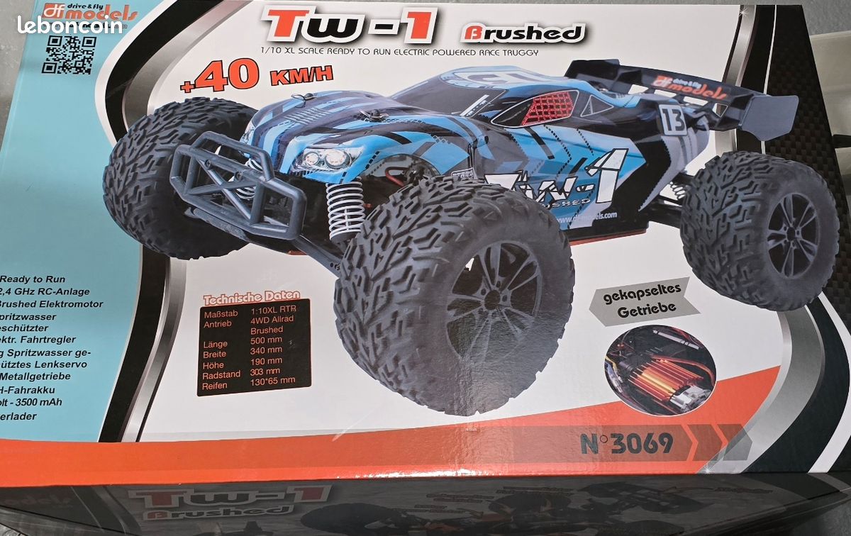 Voiture téléguidée 4x4 buggy truggy +40km/h état proche neuf (image 8)