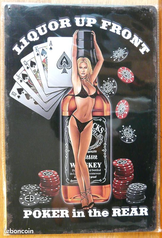 Pin Up Poker in the rear plaque métal déco liquor up front (image 1)