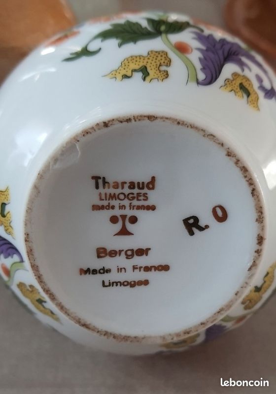 LAMPE BERGER PORCELAINE DE LIMOGE GIRAUD AR 1970