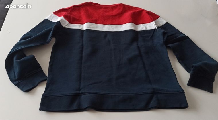 Sweat rouge blanc et bleu marine Jules taille L - Vêtements