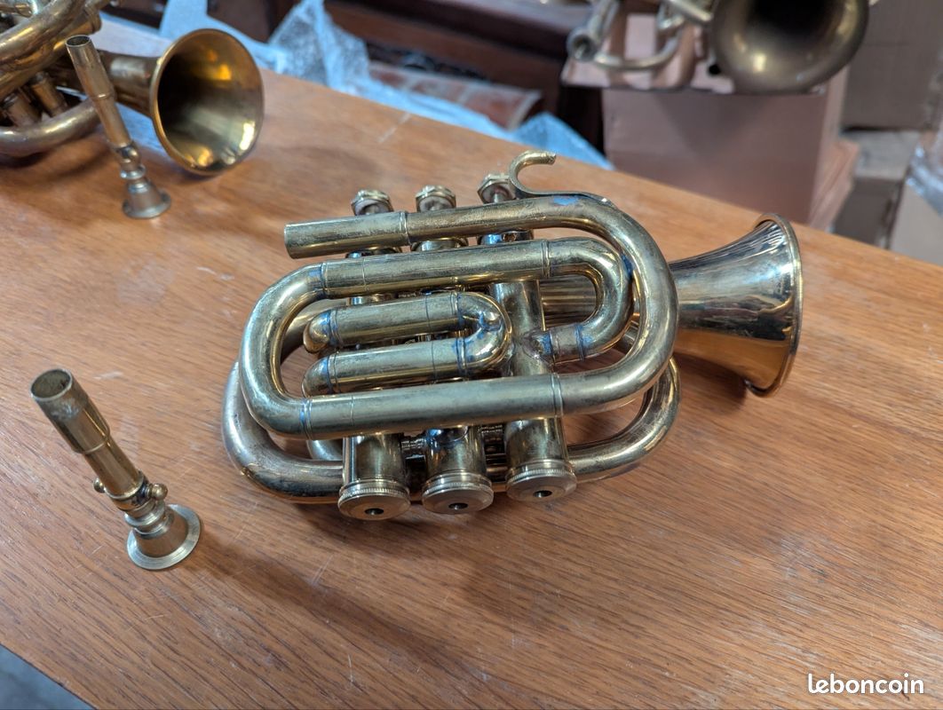 Cornet 3 pistons laiton petit modèle (image 3)