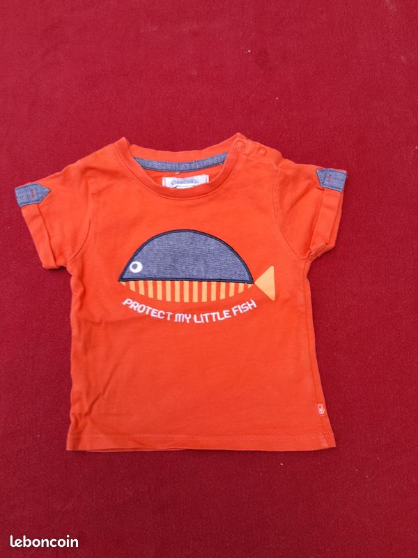 Lot t-shirt manches courtes bébé 3 mois (image 5)