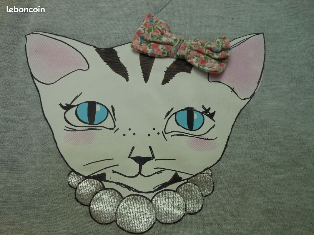TOUT A 1 EURO Robe sweat en coton - 4 ans (image 2)