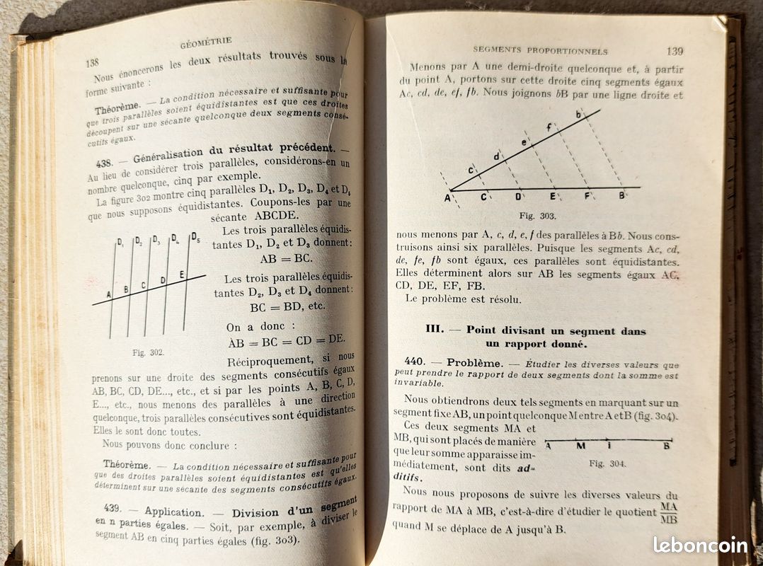 Ancien Livre scolaire Mathématiques, 4ème, édition 1939, Pierre Chenevier (image 8)