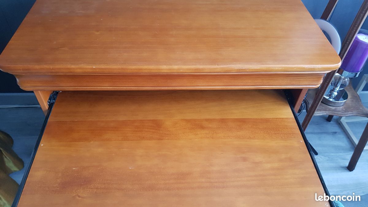 Meuble en bois merisier pour TV, bureau ou musique style Louis Philippe (image 2)