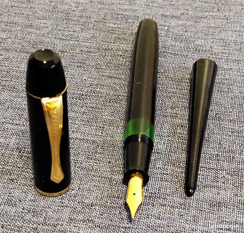 Stylo Plume Régent, Bleu Nuit Laqué Et Doré, Très Petite Plume, Avec Coffret, France