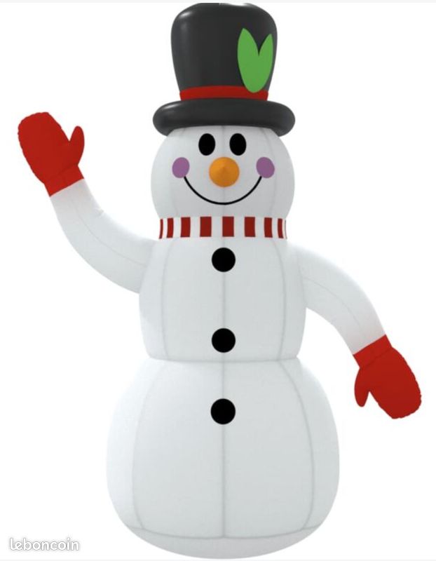 Bonhomme de Neige Déco - Chapeau - Blanc - Décoration de Noël - Rue du Commerce