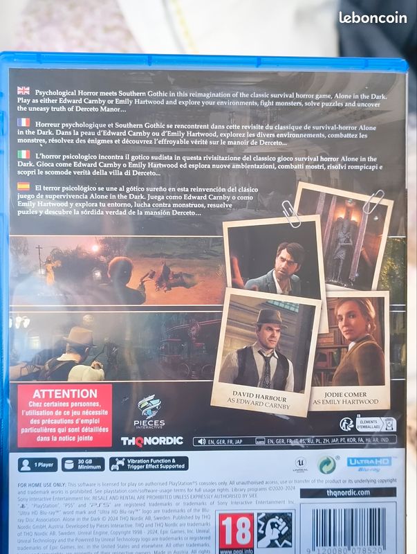 Jeu vidéo Alone un the dark PS5 (image 3)