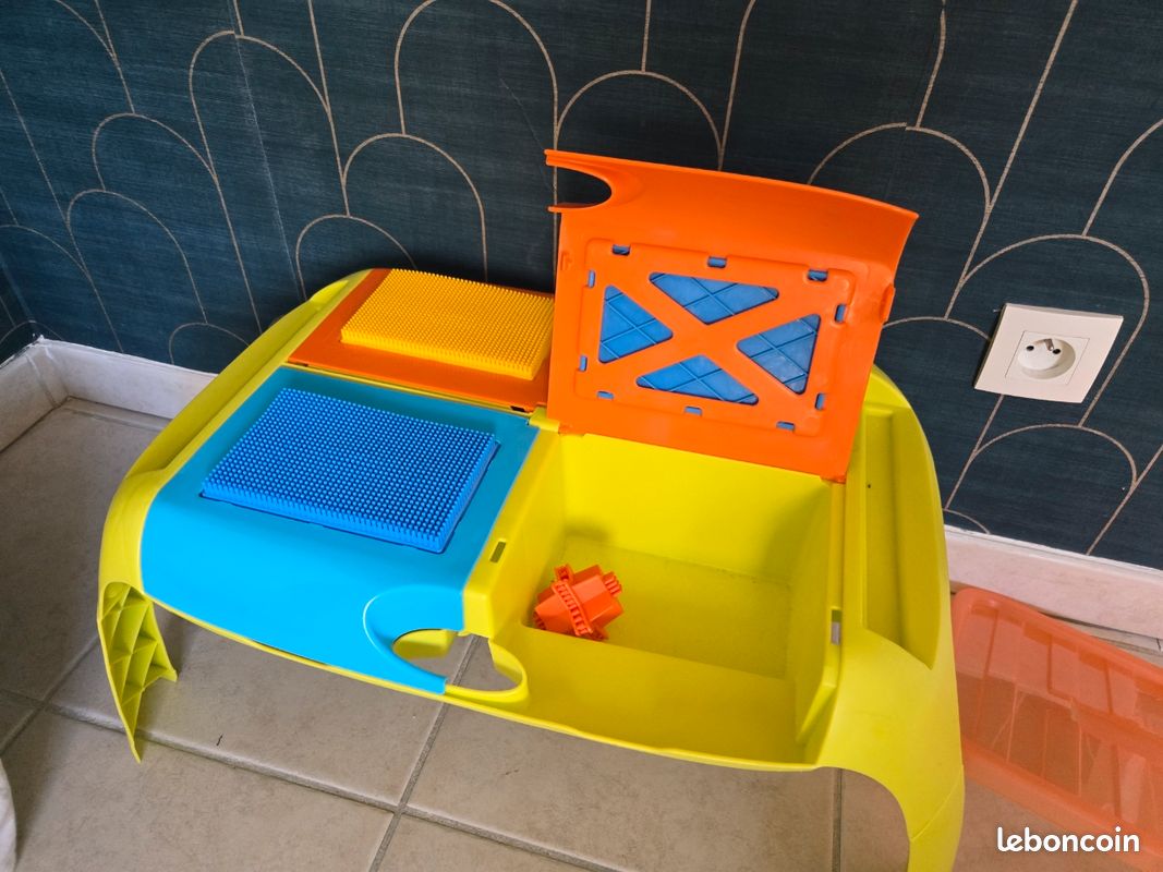 Table De Jeux Enfant Blocs Construction 5 En 1 Avec 2 Boîtes De Rangement Table Et C à Prix Table De Jeux Enfant Blocs Construction 5 En 1 Avec 2 Boîtes De Rangement Table Et C à Prix