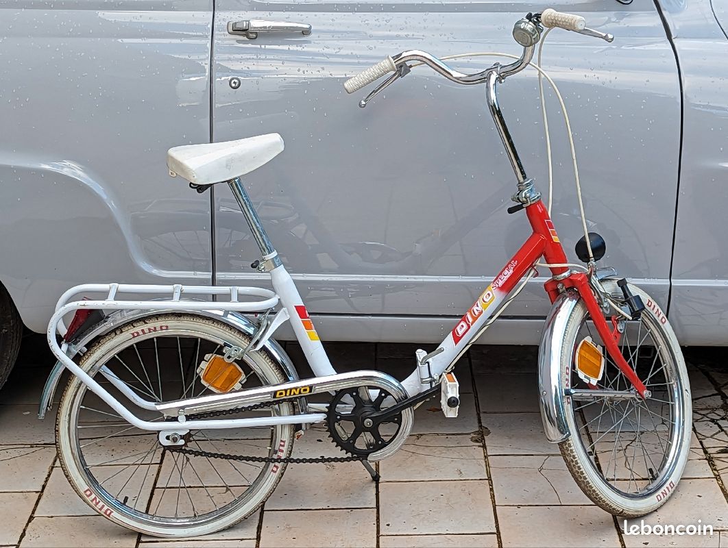 Vélo pliant DINO Spécial 1970 PLIANT Blanc Chrome (image 1)