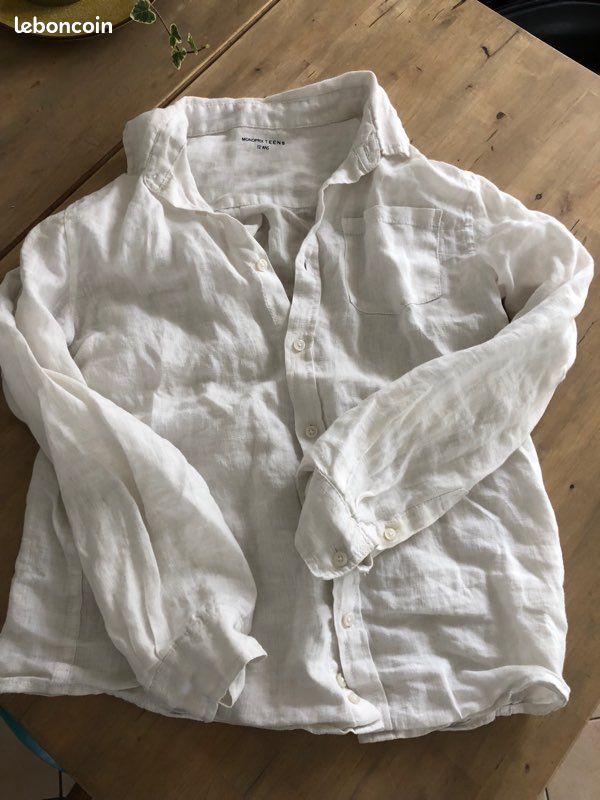 Chemise blanche en lin (image 1)