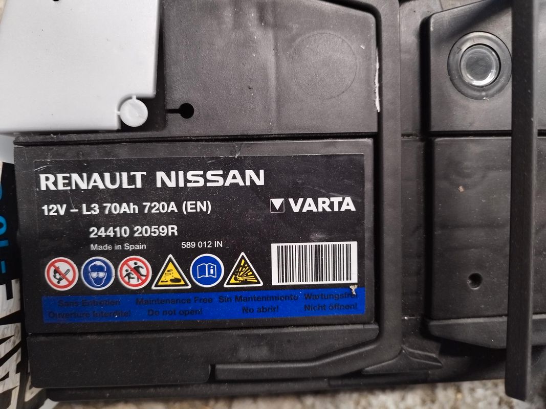 Batterie VARTA Renault-Nissan 12V-L3-70Ah-720A - Équipement auto