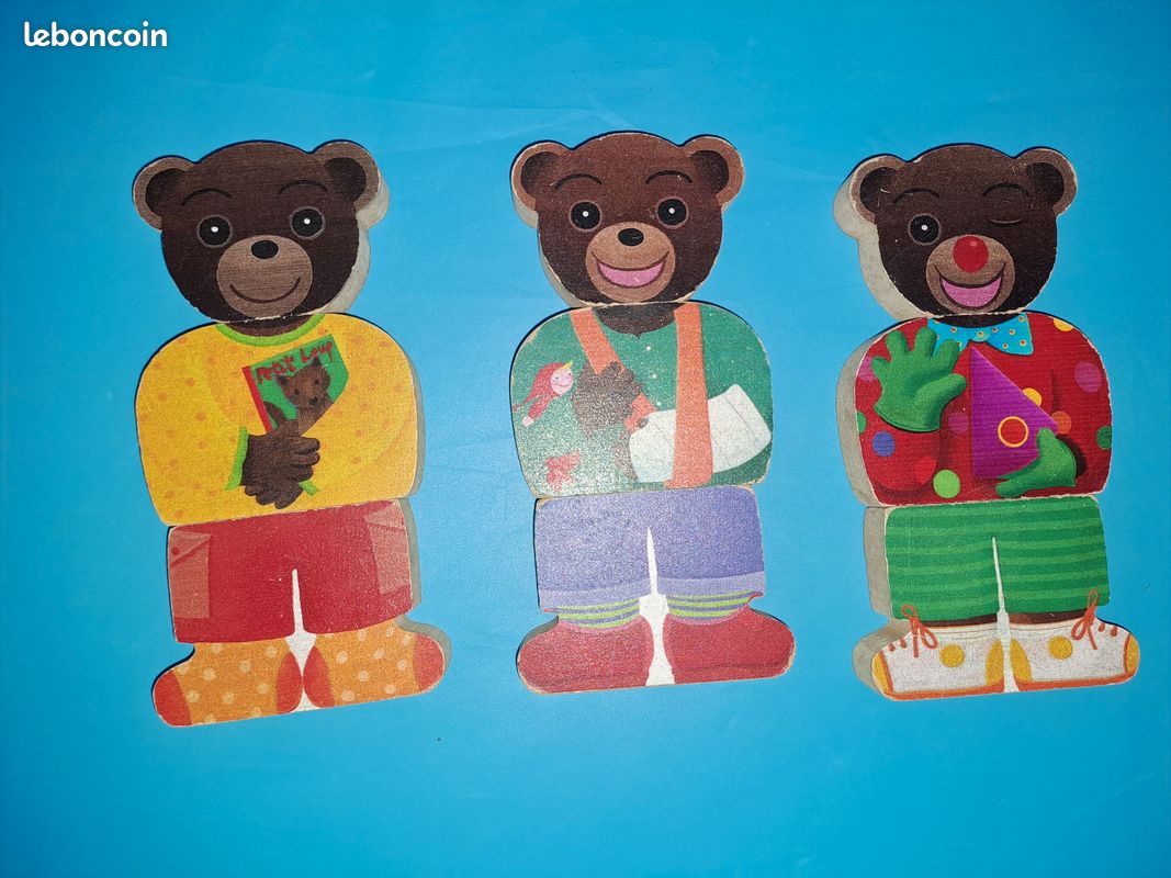 Puzzle petit ours brun aimanté (image 2)