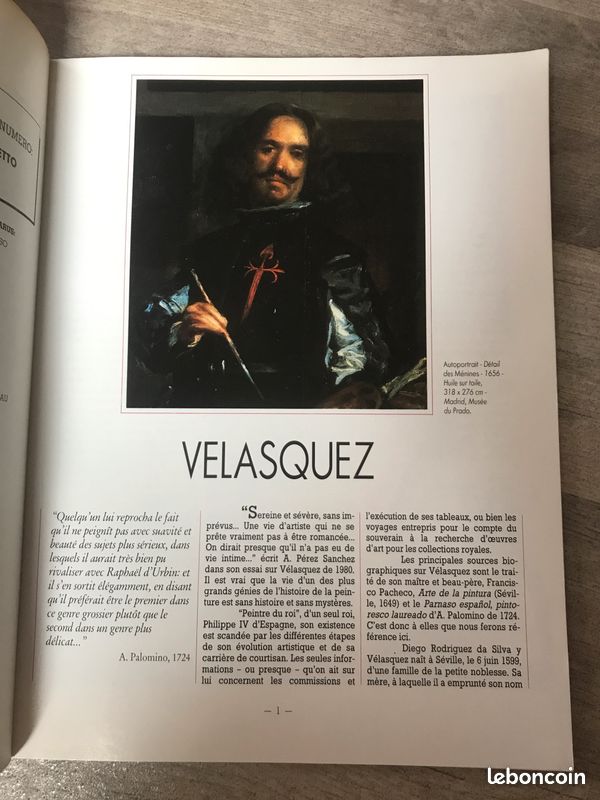 Livre Regards sur la peinture, Velasquez, éditions Fabbri (image 2)