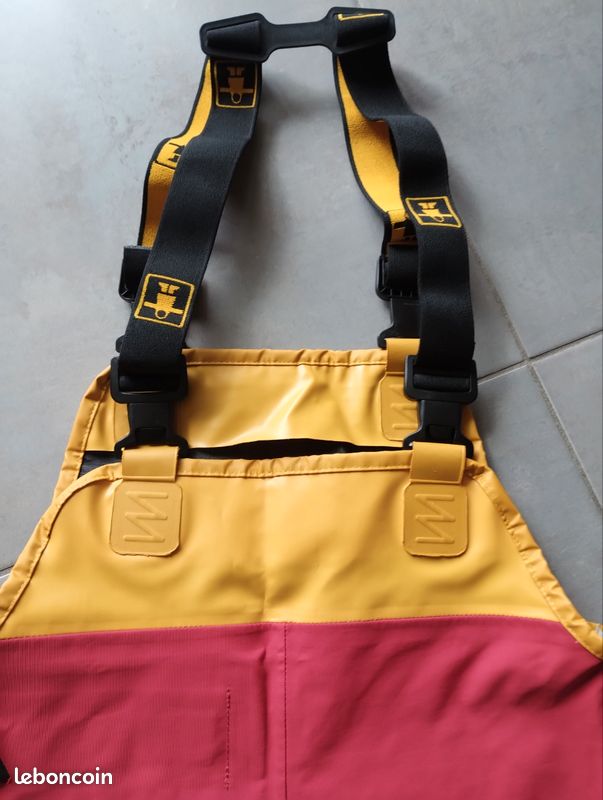 Salopette De Pluie Vintage West Marine - XS Jaune - Pêche Voile