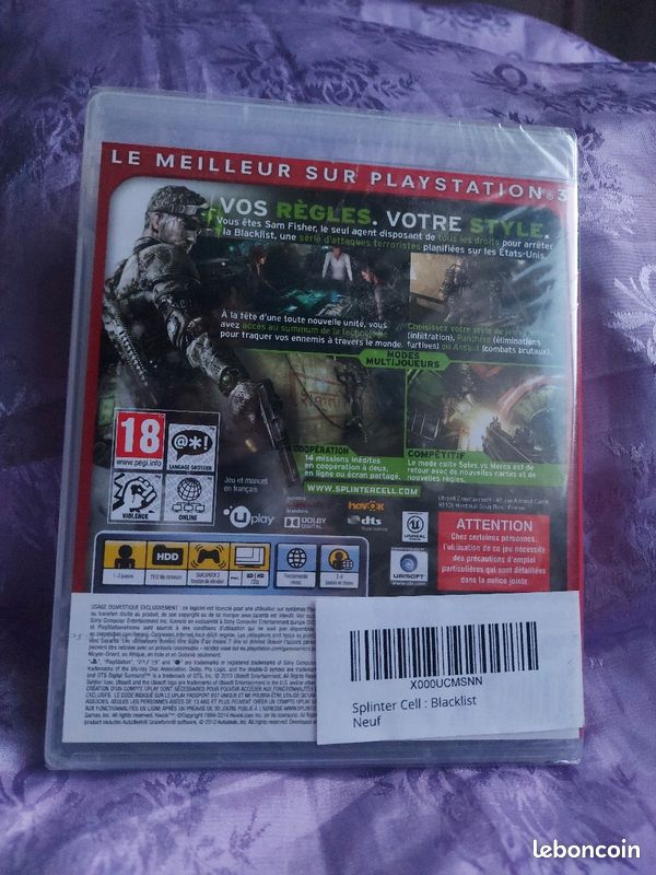 Tom clancy's splinter cell blacklist jeux PlayStation3 neuf soublister (image 2)