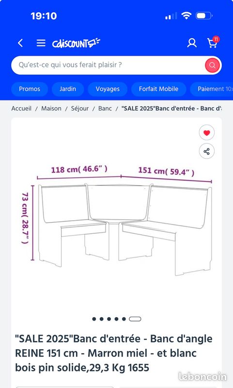 Banc d angle et table (image 3)