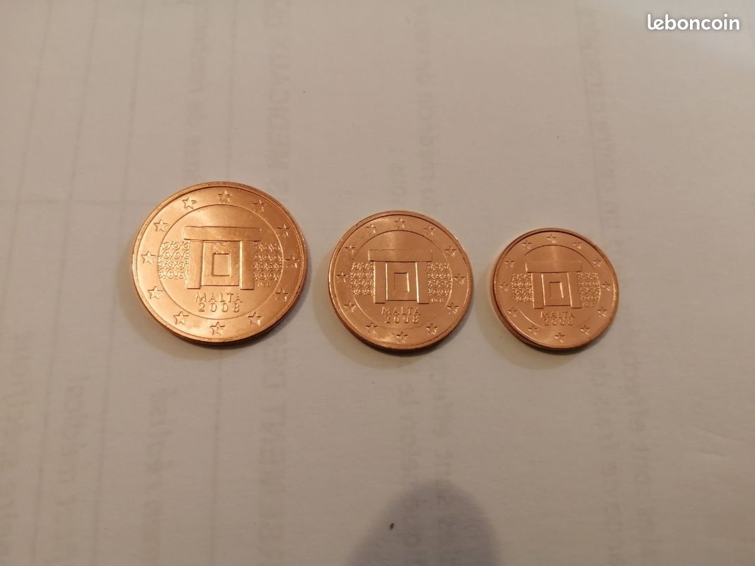 1, 2 et 5 centimes Malte 2008 (image 1)