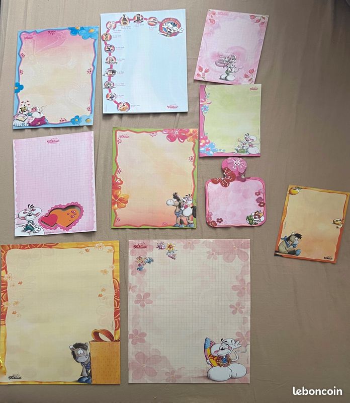 Lot de 10 feuilles Diddl vintage (image 1)