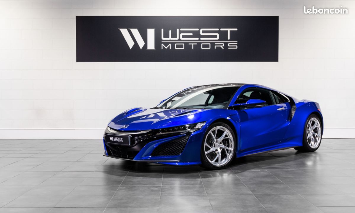 HONDA NSX V6 3.5 581 – IMMAT France / Nouvelle Bleu Pearl / Carbone / 1464E/Mois (image 1)