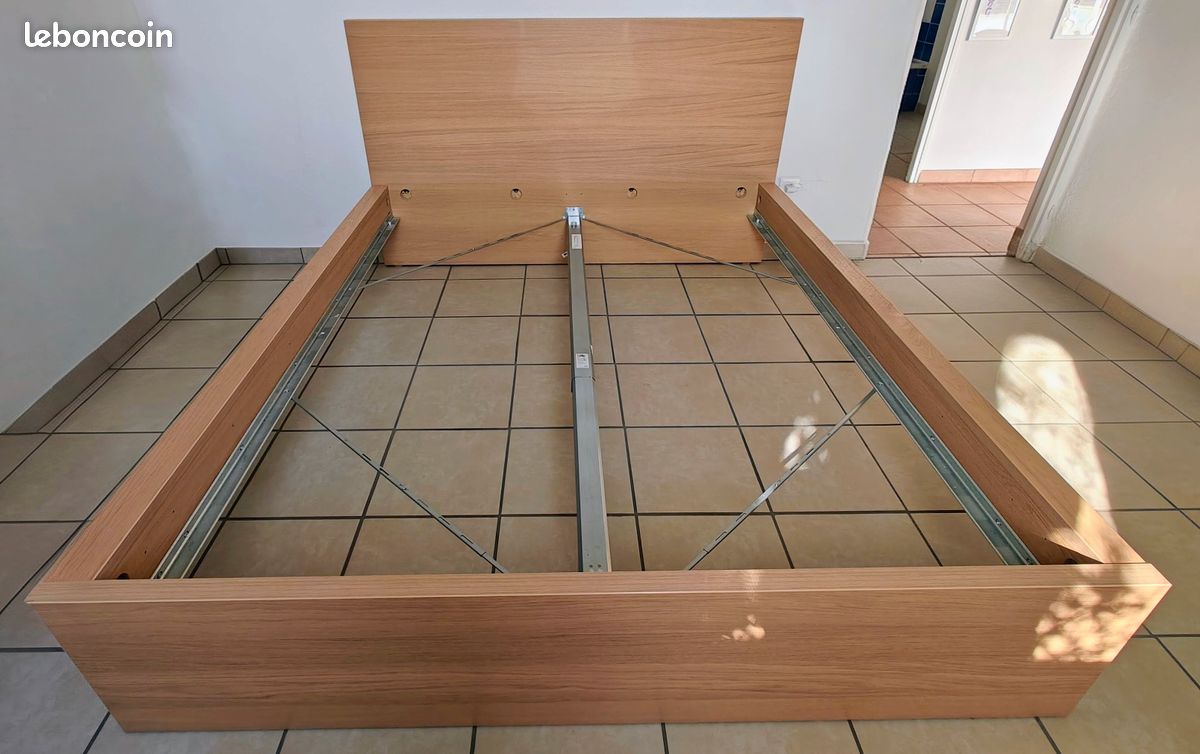 IKEA MALM, cadre de lit haut, chêne blanchi (image 2)