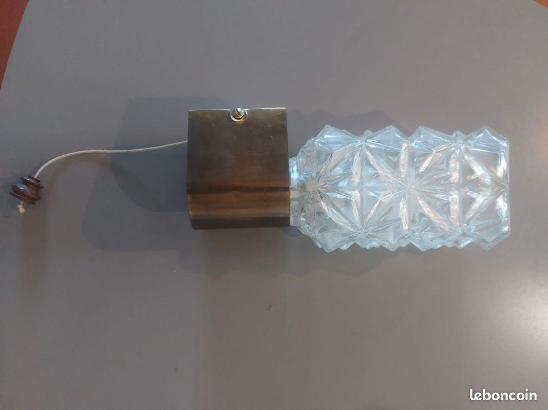 Paire applique verre pressé (image 6)