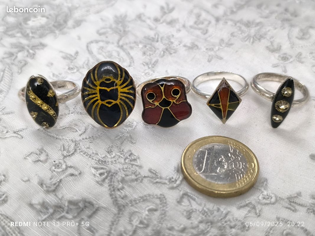 Lot de 10 bagues art déco (image 15)