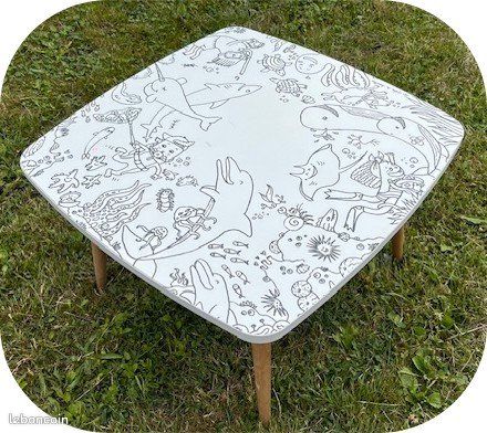 Table à colorier "Les drôles de bouilles" (image 2)