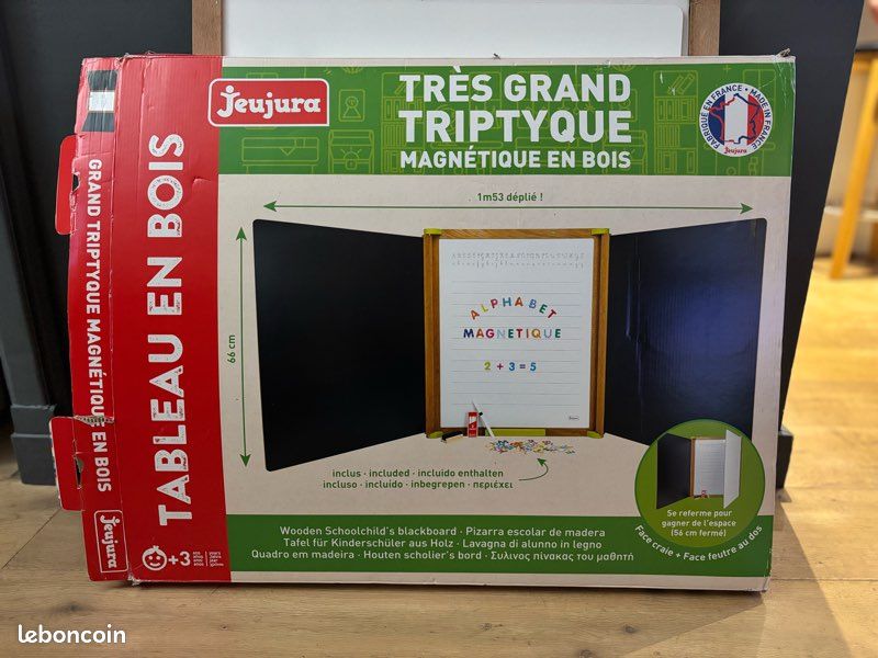 Tableau enfant triptyque magnétique en bois – Jeujura (image 7)