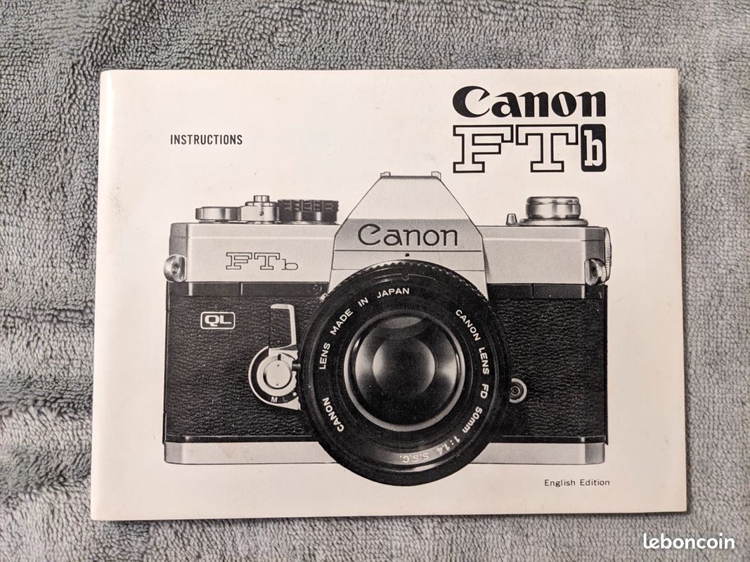 Mode D'emploi Français Pour Canon FTb QL - Manuel D'origine, Bon état